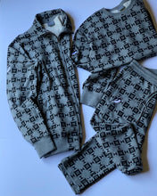 画像をギャラリービューアに読み込む, ダイヤモンドアイ ジオメトリック ジョガーセット - グレー/ブラック