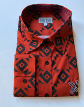 画像をギャラリービューアに読み込む, FOREIGNA Men’s Classic Fit Checkered Diamond Eye Dress Shirt - Red/Black - FOREIGNA