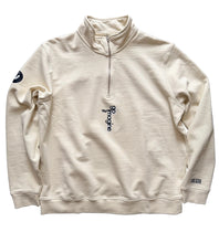 Load image into Gallery viewer, Foreigna Quarter Zip Heavyweight Sweatshirt - Vanilla White