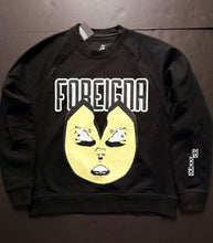 画像をギャラリービューアに読み込む, Foreigna Emoji Face Heavyweight Crew Sweatshirt - Black