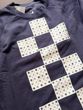画像をギャラリービューアに読み込む, Foreigna Checkered Heavyweight Crew Sweatshirt - Blue