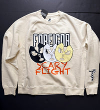 Load image into Gallery viewer, Foreigna Scary Flight Heavyweight Crew Sweatshirt - Vanilla White