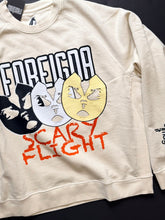 Load image into Gallery viewer, Foreigna Scary Flight Heavyweight Crew Sweatshirt - Vanilla White