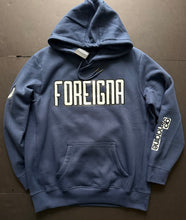 画像をギャラリービューアに読み込む, Foreigna Logo Heavyweight Hoodie - Navy Blue