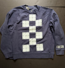 画像をギャラリービューアに読み込む, Foreigna Checkered Heavyweight Crew Sweatshirt - Blue