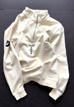Load image into Gallery viewer, Foreigna Quarter Zip Heavyweight Sweatshirt - Vanilla White