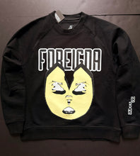 画像をギャラリービューアに読み込む, Foreigna Emoji Face Heavyweight Crew Sweatshirt - Black
