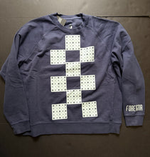 画像をギャラリービューアに読み込む, Foreigna Checkered Heavyweight Crew Sweatshirt - Blue