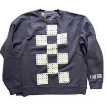 画像をギャラリービューアに読み込む, Foreigna Checkered Heavyweight Crew Sweatshirt - Blue