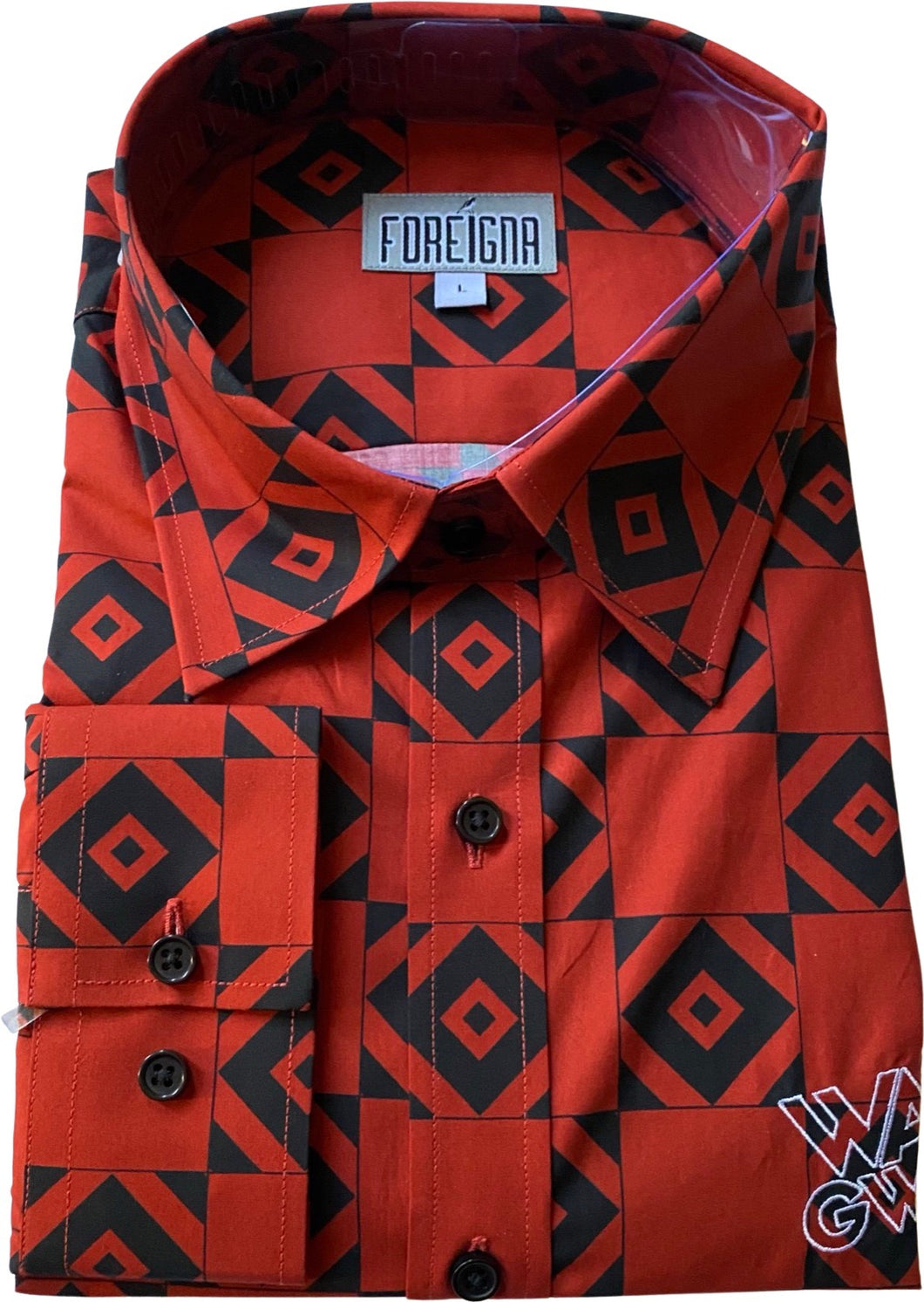 red pattern dress shirt Mens Dress Shirts with Tie Sets Red Dot Pattern Fortini FL632